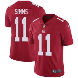 Nike New York Giants #11 Phil Simms Red Alternate NFL Vapor Untouchable Limited Jersey