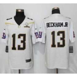 Nike New York Giants #13 Beckham JR 2016 Pro Bowl White Elite Stitched NFL Jersey