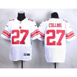 Nike New York Giants #27 Landon Collins White Team Color Men's NFL Elite Jersey DingZhi