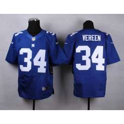 Nike New York Giants #34 Vereen Blue Team Color Men's NFL Elite Jersey DingZhi