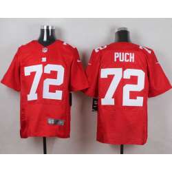 Nike New York Giants #72 Puch Red Team Color Men's NFL Elite Jersey DingZhi