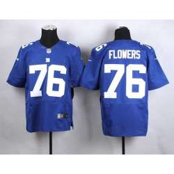 Nike New York Giants #76 Ereck Flowers Blue Team Color NFL Elite Jersey DingZhi