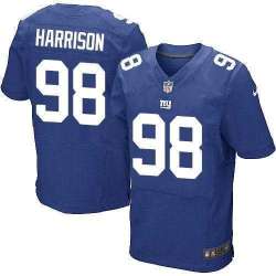 Nike New York Giants #98 Damon Harrison Royal Blue Team Color Men's NFL Elite Jersey DingZhi