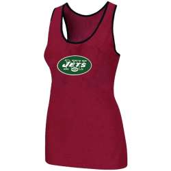 Nike New York Jets Ladies Big Logo Tri-Blend Racerback stretch Tank Top Red