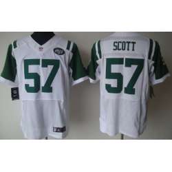 Nike New York Jets #57 Bart Scott White Elite Jerseys