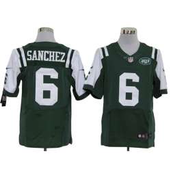 Nike New York Jets #6 Mark Sanchez Green Elite Jerseys