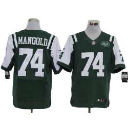 Nike New York Jets #74 Nick Mangold Green Elite Jerseys