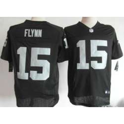 Nike Oakland Raiders #15 Matt Flynn Black Elite Jerseys