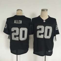 Nike Oakland Raiders #20 Nate Allen Black Elite Jerseys