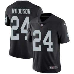 Nike Oakland Raiders #24 Charles Woodson Black Team Color NFL Vapor Untouchable Limited Jersey