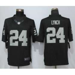 Nike Oakland Raiders #24 Marshawn Lynch Black Limited Stitched Jersey