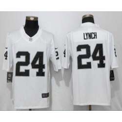 Nike Oakland Raiders #24 Marshawn Lynch White Limited Stitched Jersey