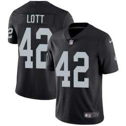 Nike Oakland Raiders #42 Ronnie Lott Black Team Color NFL Vapor Untouchable Limited Jersey