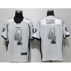 Nike Oakland Raiders #4 Carr Drift Fashion White Stitched Elite Jersey