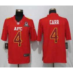 Nike Oakland Raiders #4 Derek Carr Red Men's 2017 Pro Bowl Stitched Limited Jersey