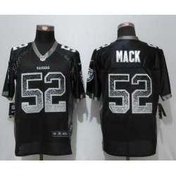 Nike Oakland Raiders #52 Mack Drift Fashion Black Stitched Elite Jersey