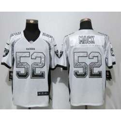 Nike Oakland Raiders #52 Mack Drift Fashion White Stitched Elite Jersey