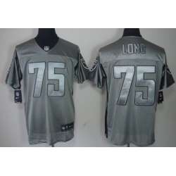 Nike Oakland Raiders #75 Howie Long Gray Elite Jerseys