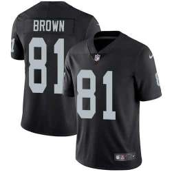 Nike Oakland Raiders #81 Tim Brown Black Team Color NFL Vapor Untouchable Limited Jersey