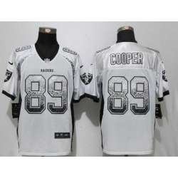 Nike Oakland Raiders #89 Cooper Drift Fashion White Stitched Elite Jersey