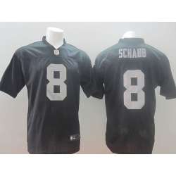 Nike Oakland Raiders #8 Schaub Black Elite Jerseys