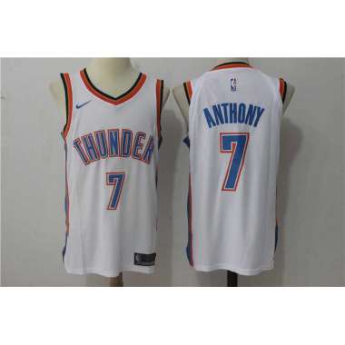 Nike Oklahoma City Thunder #7 Carmelo Anthony White Stitched NBA Jersey