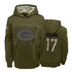 Nike Packers 17 Davante Adams 2019 Salute To Service Stitched Hooded Sweatshirt