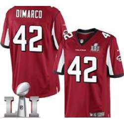 Nike Patrick DiMarco Youth Red Elite Jersey #42 NFL Home Atlanta Falcons Super Bowl LI 51
