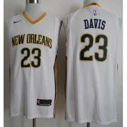 Nike Pelicans 23 Anthony Davis White Authentic Stitched NBA Jersey