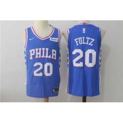 Nike Philadelphia 76ers #20 Markelle Fultz Blue Stitched NBA Jersey