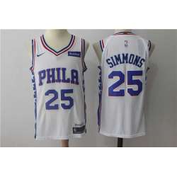 Nike Philadelphia 76ers #25 Ben Simmons White Stitched NBA Jersey