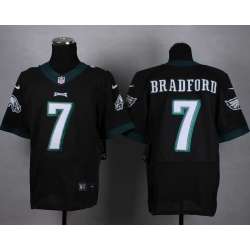 Nike Philadelphia Eagles #7 Sam Bradford Dark Black Team Color NFL Elite Jersey DingZhi