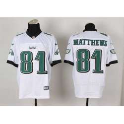 Nike Philadelphia Eagles #81 Matthews White Team Color NFL Elite Jersey DingZhi