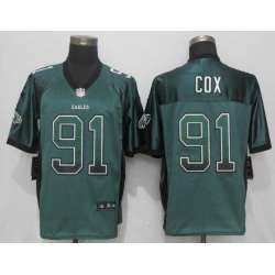 Nike Philadelphia Eagles #91 Fletcher Cox Green Drift Fashion Elite Jersey