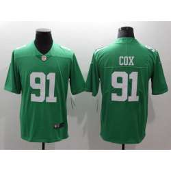 Nike Philadelphia Eagles #91 Fletcher Cox Green Throwback Vapor Untouchable Player Limited Jersey