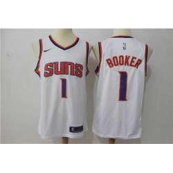 Nike Phoenix Suns #1 Devin Booker White Swingman Stitched NBA Jersey