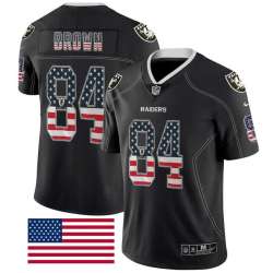 Nike Raiders 84 Antonio Brown Black USA Flag Fashion Limited Jersey Dyin