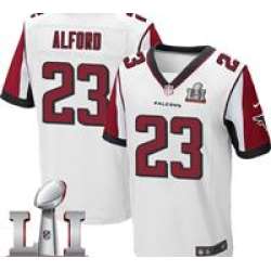 Nike Robert Alford Men's White Elite Jersey #23 NFL Road Atlanta Falcons Super Bowl LI 51