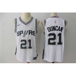 Nike San Antonio Spurs #21 Tim Duncan White Stitched NBA Jersey