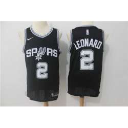 Nike San Antonio Spurs #2 Kawhi Leonard Black Swingman Stitched NBA Jersey