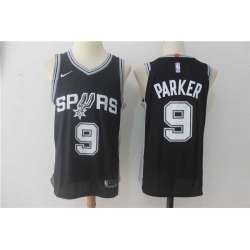 Nike San Antonio Spurs #9 Tony Parker Black Stitched NBA Jersey