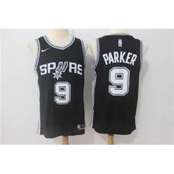 Nike San Antonio Spurs #9 Tony Parker Black Swingman Stitched NBA Jersey