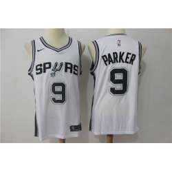Nike San Antonio Spurs #9 Tony Parker White Swingman Stitched NBA Jersey