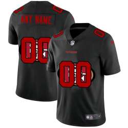 Nike San Francisco 49ers Customized Men\'s Team Logo Dual Overlap Limited Jersey Black