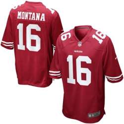 Nike San Francisco 49ers #16 Joe Montana Red Game Jerseys