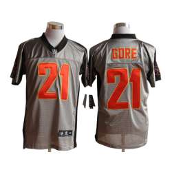 Nike San Francisco 49ers #21 Frank Gore Gray Elite Jerseys