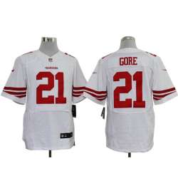 Nike San Francisco 49ers #21 Frank Gore White Elite Jerseys