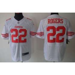 Nike San Francisco 49ers #22 Carlos Rogers White Elite Jerseys