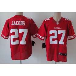 Nike San Francisco 49ers #27 Brandon Jacobs Red Elite Jerseys