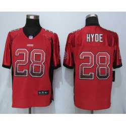Nike San Francisco 49ers #28 Carlos Hyde Drift Fashion Red Elite Jerseys